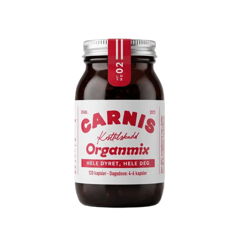 Carnis Organmix Økologisk Kosttilskudd (120 kapsler)
