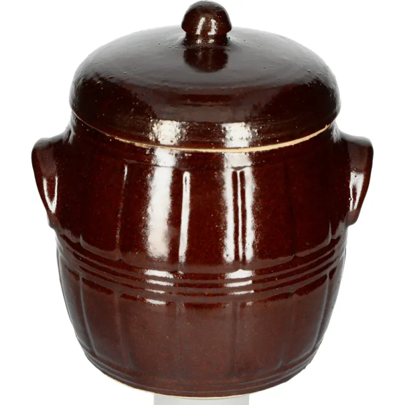 Stoneware Crock with Lid 4.5 L