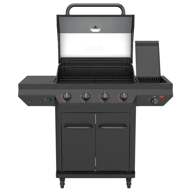 Nexgrill Deluxe 4-Burner Gas Grill with Searing Zone | Black