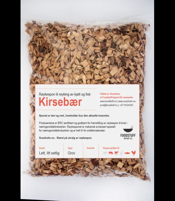 Hovedbilde FUMY Røykespon, Røykflis av Kirsebær, 3Liter. Grov ...