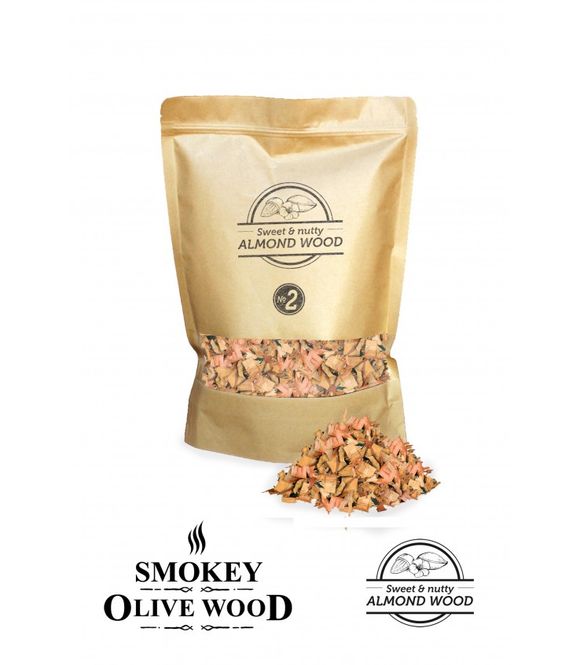 Hovedbilde Røykeflis av Mandeltre Nº2 - Smokey Olive Wood