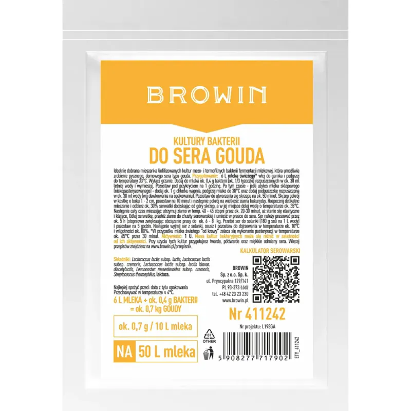 Bakteriekultur for Goudaost