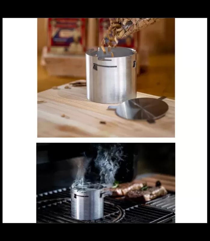 Røykeboks for grill | Barbecue Smoker Cup i rustfritt stål