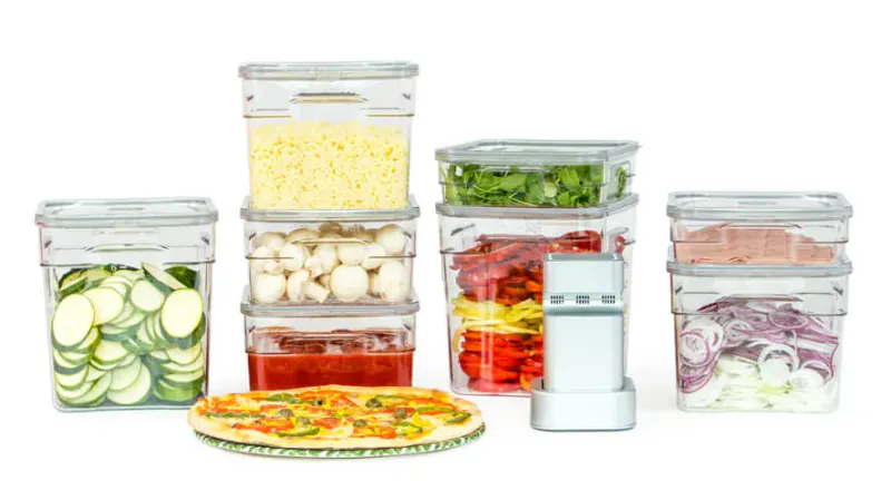 Vacuum Container Set 5 Pieces Green - With Electric Pump